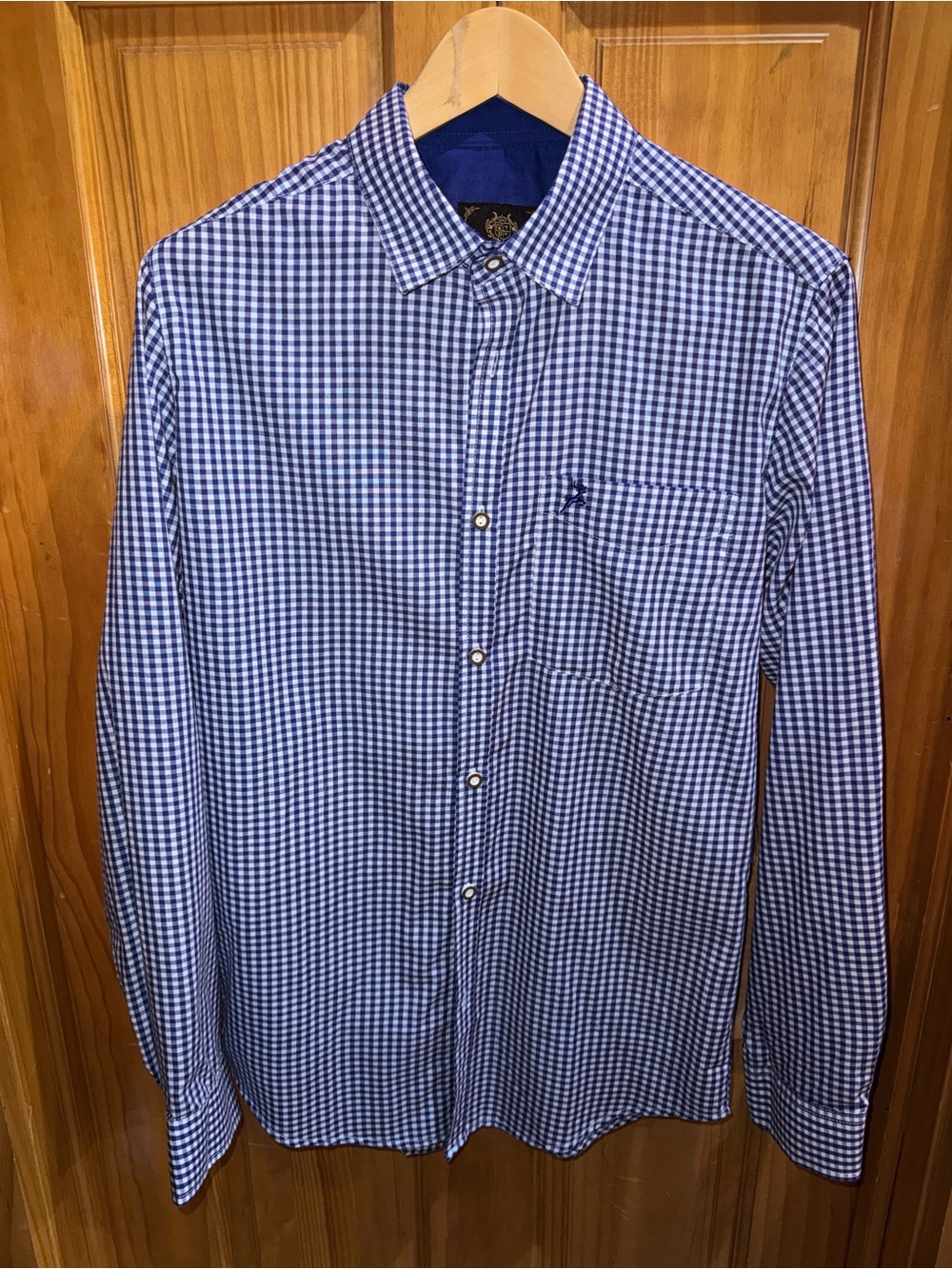 Blue Checked Shirt - size small